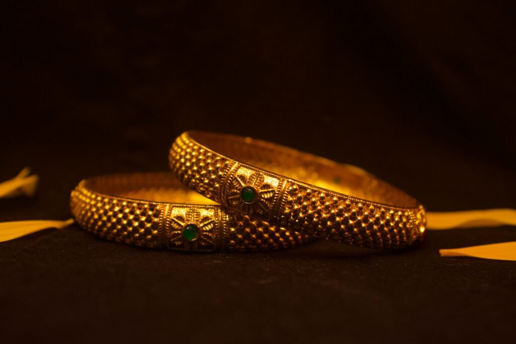 Luxurious gold bangles